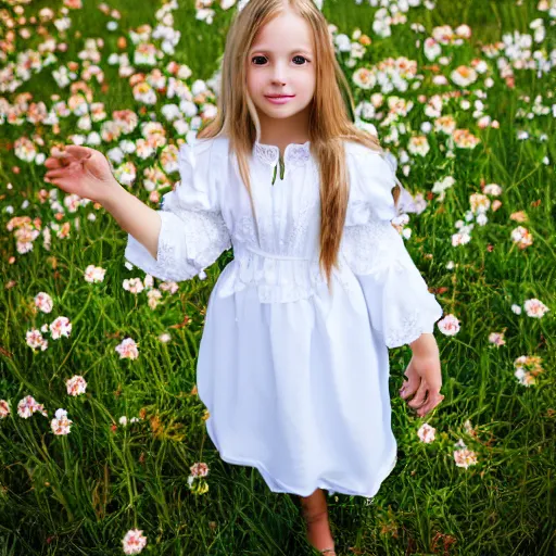 Image similar to portrait of girl dressed in white clothes countryside country style country house_fantasy character portrait