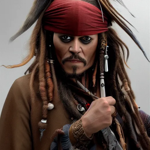 Prompt: Willem Dafoe is Jack Sparrow, hyperdetailed, artstation, cgsociety, 8k