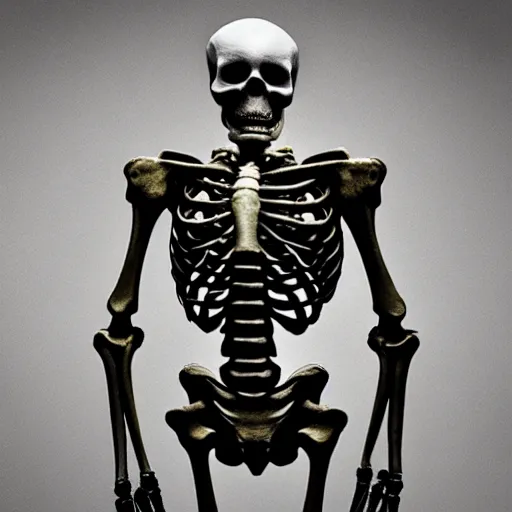 Prompt: “Skeleton Overlord real life photo f1.8”