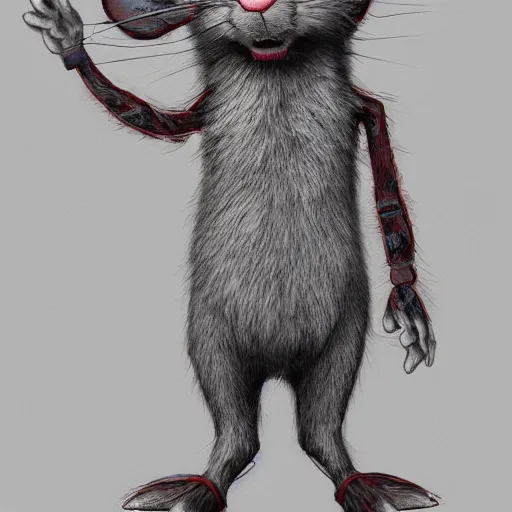 Image similar to A extremely highly detailed majestic hi-res beautiful, highly detailed portrait of a scary terrifying creepy cartoon rabbit standing up wearing pants and a shirt in the style of Walt Disney animation, high textures, hyper sharp, 8k, insanely detailed and intricate