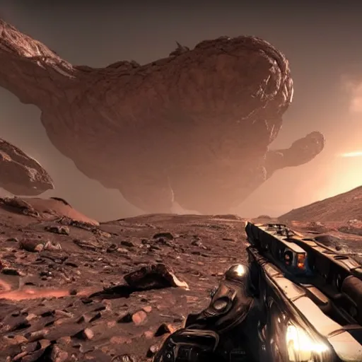 Image similar to new call of duty ps 5 game set on mars