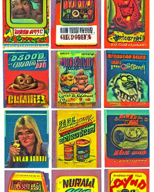 Prompt: wacky packages card from the 1 9 7 0 s