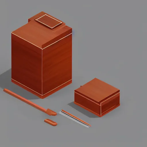 Prompt: a 3 d object of the speaker, isometric game, isometric art, centralised, mohamed chahin, blender cycles render, solid colours material, no background and shadows