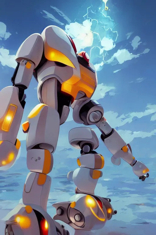 Image similar to metabots medabots medarotto medarot robot minimalist comics, behance hd by jesper ejsing, by rhads, makoto shinkai and lois van baarle, ilya kuvshinov, rossdraws global illumination ray tracing hdr radiating a glowing aura