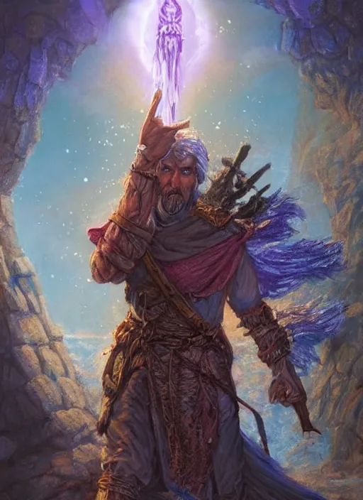 Prompt: poor beggar, ultra detailed fantasy, bright, colourful, dndbeyond, realistic, dnd character portrait, full body, pathfinder, pinterest, art by ralph horsley, dnd, rpg, lotr game design fanart by concept art, behance hd, artstation, deviantart, global illumination radiating a glowing aura global illumination ray tracing hdr render in unreal engine 5