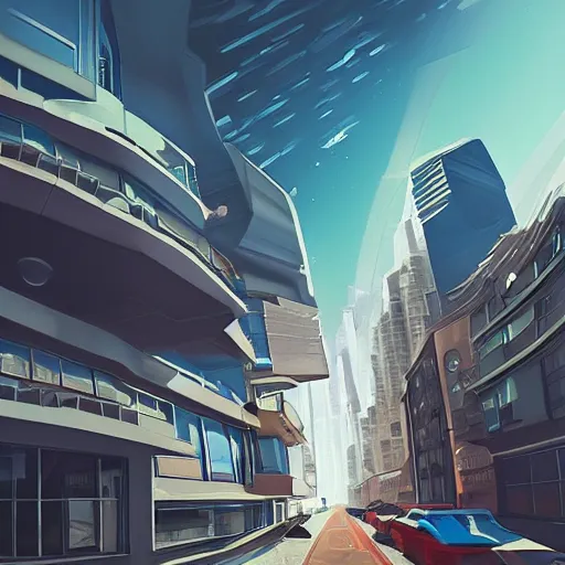 Prompt: street view, futuristic!!!!, trending on artstation, fisheye!!! lens