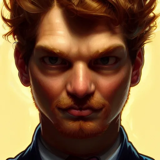 Image similar to symmetry!! intense portrait of garfield, intricate, elegant, highly detailed, my rendition, digital painting, artstation, concept art, smooth, sharp focus, illustration, art by artgerm and greg rutkowski and alphonse mucha