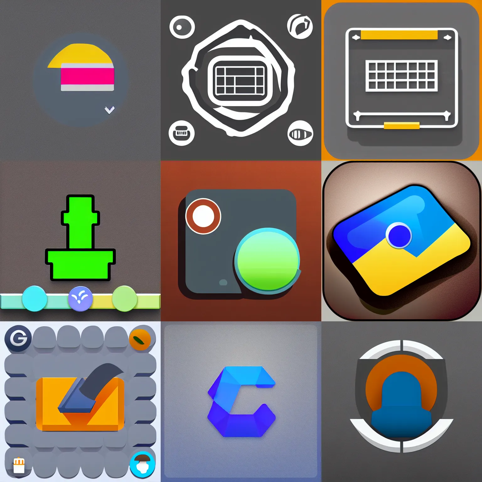 Prompt: godot app icon, material design