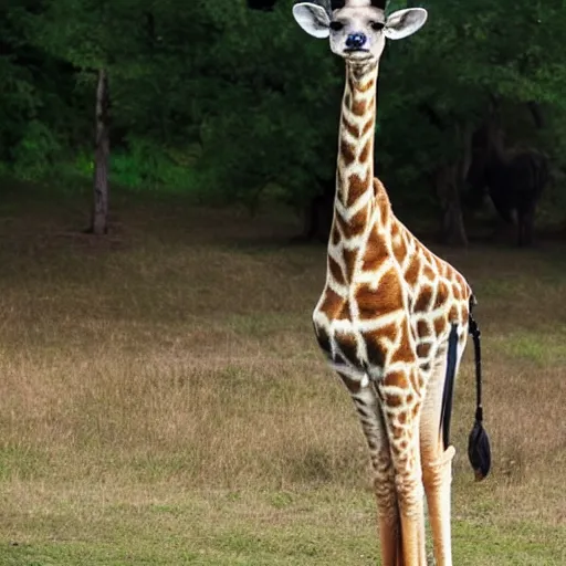 Image similar to a yogi giraffe