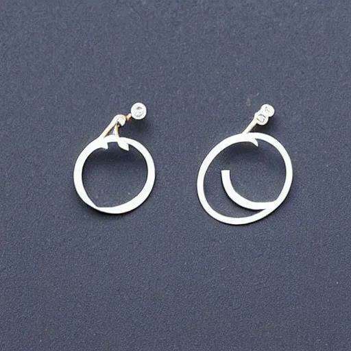 Image similar to “minimalistic beautiful earring design simple shapes”