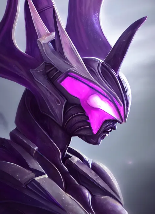 Prompt: cinematic close shot, galactic sized goddess, proportional stunning beautiful hot female warframe, detailed sleek cyborg female dragon head, metal ears, sleek purple eyes, smooth fuschia skin, sleek silver armor, floating in space, holding a planet, epic proportions, epic size, epic scale, furry art, dragon art, giantess art, warframe fanart, furaffinity, octane