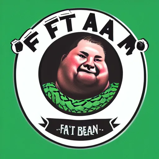 Image similar to fat man we respect you a lot fat man, snake oil CMO purple green color scheme