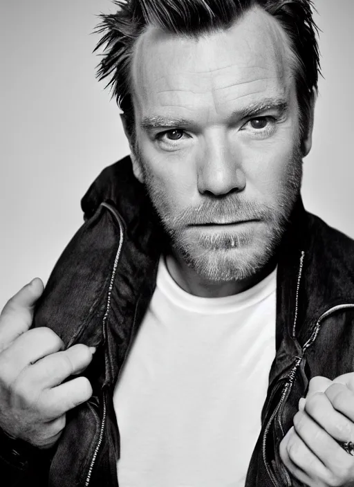 Image similar to professional portrait photography of Ewan McGregor