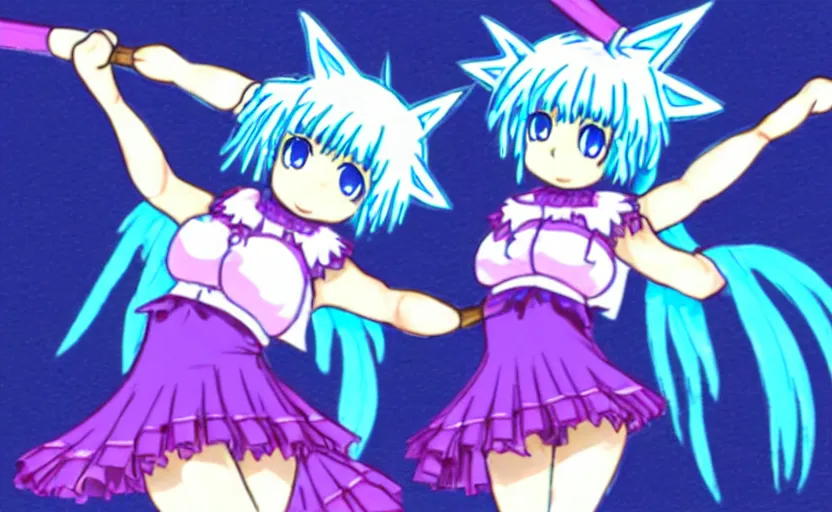 Image similar to cirno pole dancing