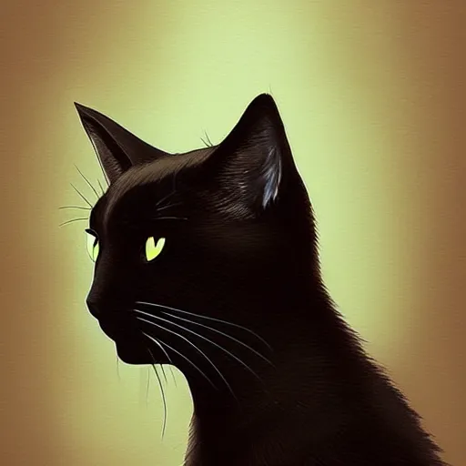 Image similar to a portrait of a black cat smoking a cigarette, fantasy, intricate, cinematic lighting, highly detailed, digital painting, artstation, concept art, smooth, sharp focus, illustration