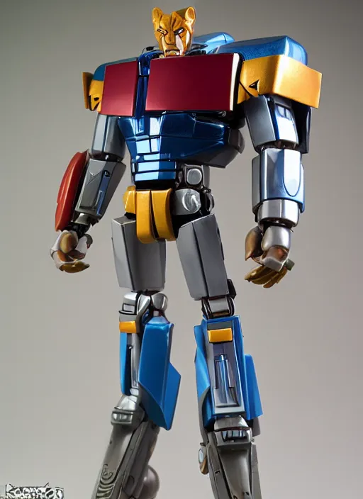 Prompt: Transformers Lion-O action figure from Transformers: Robots in Disguise (2015), symmetrical details, by Hasbro, Takaratomy, tfwiki.net photography, product photography, official media