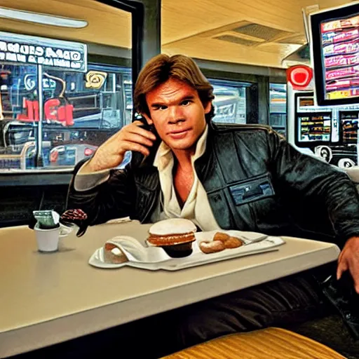 Image similar to Han solo at McDonalds, HDR