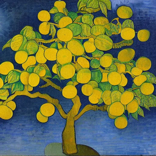 Image similar to mango tree painted by van goch