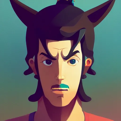 Image similar to face icon stylized minimalist space dandy, loftis, cory behance hd by jesper ejsing, by rhads, makoto shinkai and lois van baarle, ilya kuvshinov, rossdraws global illumination