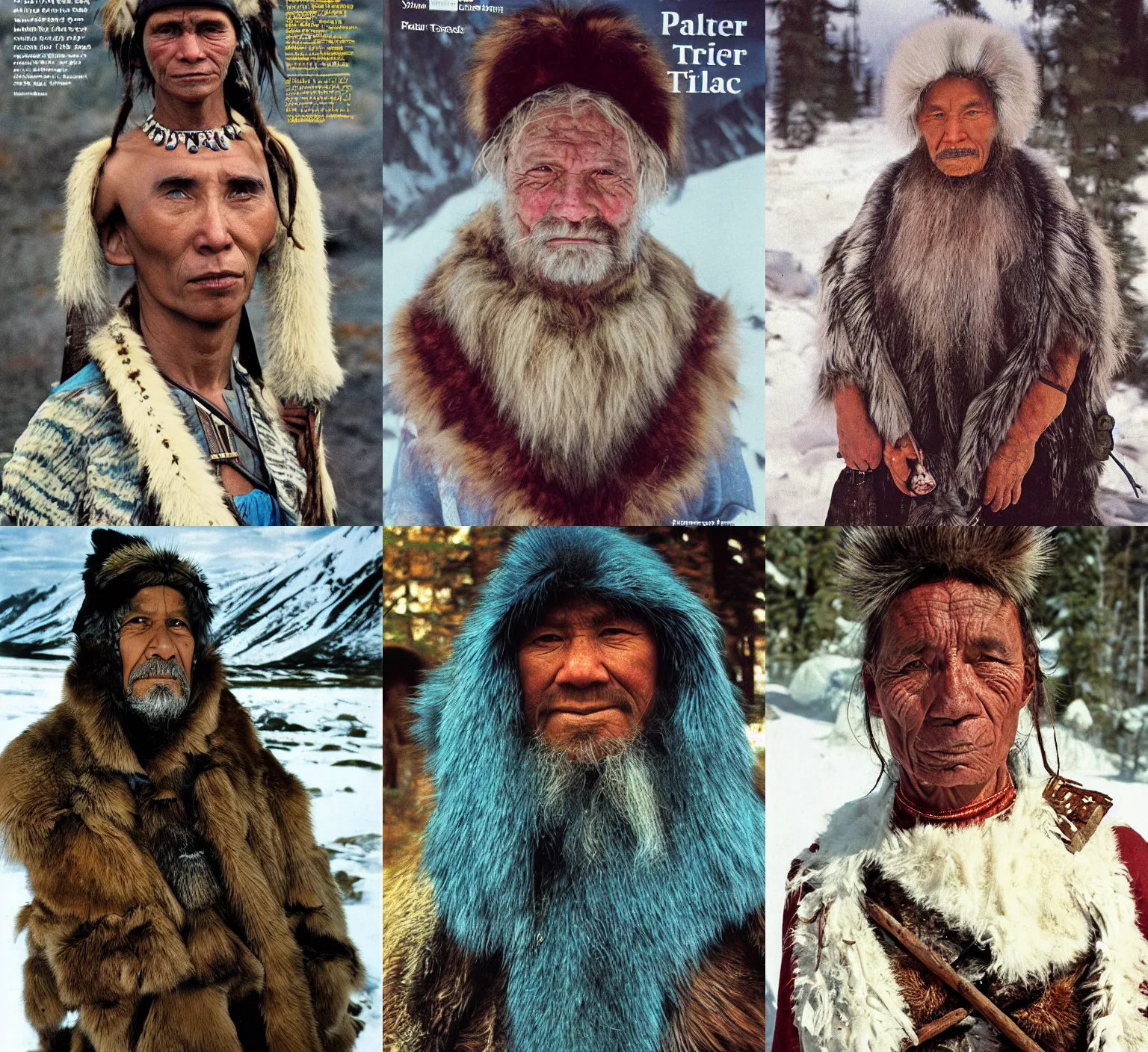 Prompt: portrait photo of the glacier tribe mage from Sweden and Alaska, full color magazine article by National Geographic (1998)