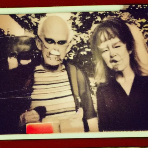 Image similar to found polaroid of bizarre trash humpers