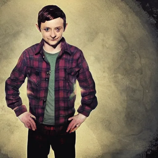 Prompt: Elijah Wood as a character in Gravity Falls