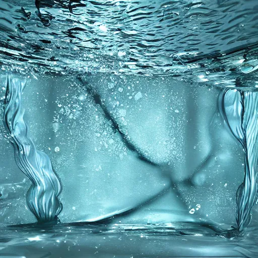 Image similar to icy submerged transparendigitalart leaked aquatic noticing