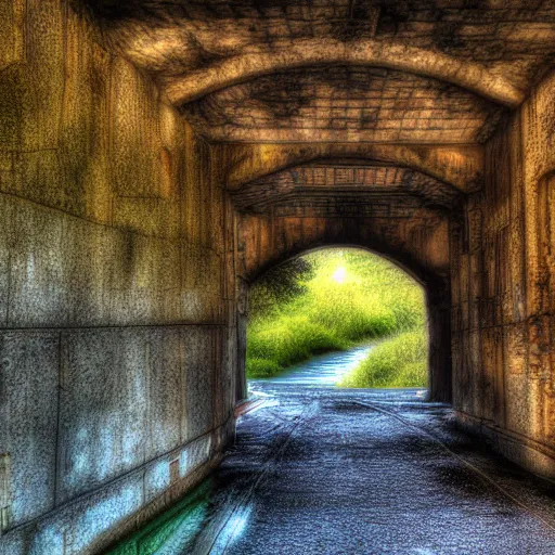 Prompt: a troll living under a medieval bridge realistic 3 5 mm hdr professional photograph