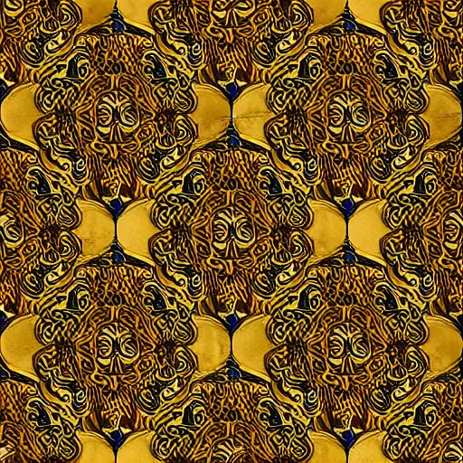 Prompt: a beautiful pattern of golden ornate, extremely detailed, photorealistic, 8 k