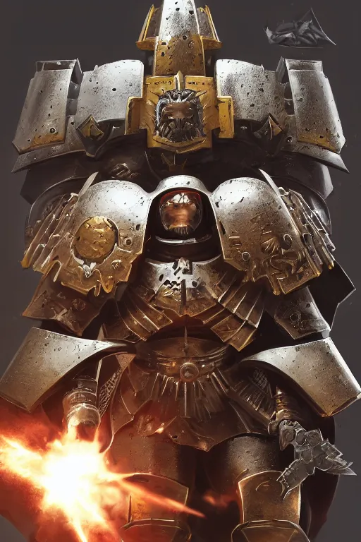 Image similar to armor portrait heros warhammer 4 0 k horus heresy fanart - the primarchs emperor by johannes helgeson animated with vfx concept artist & illustrator global illumination ray tracing hdr fanart arstation zbrush central hardmesh 8 k octane renderer