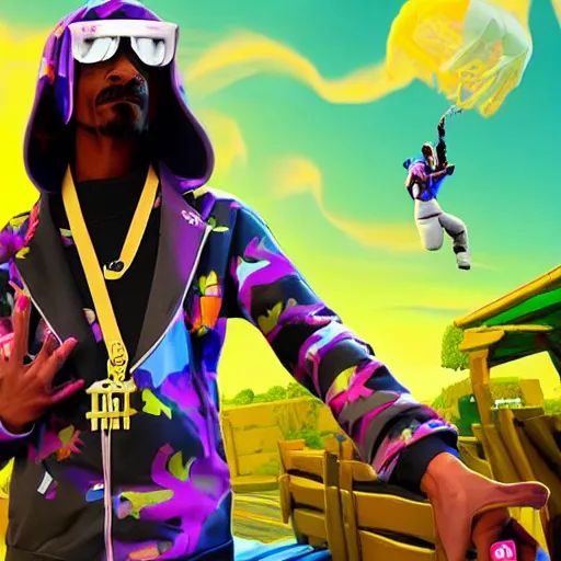 Image similar to snoop dog in fortnite