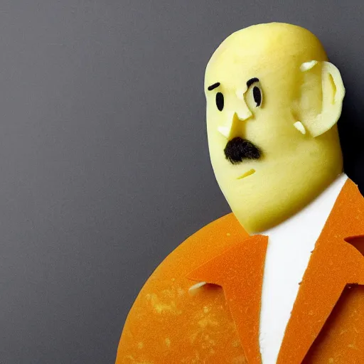 Image similar to cheese john cleese made out of cheese as a cheese