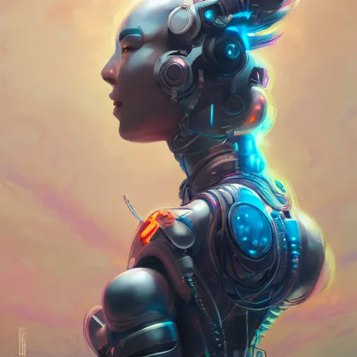 Image similar to a portrait of an asian girl as a beautiful cybernetic techno queen, japanese woman, cyberpunk concept art by pete mohrbacher and wlop and artgerm josan gonzalez and syd mead, digital art, highly detailed, intricate, sci-fi, sharp focus, Trending on Artstation,