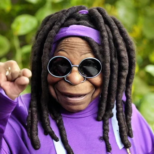 Prompt: whoopi goldberg as wario in real life