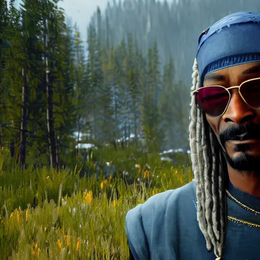 Prompt: Snoop Dogg in the Witcher 3 4K quality super realistic