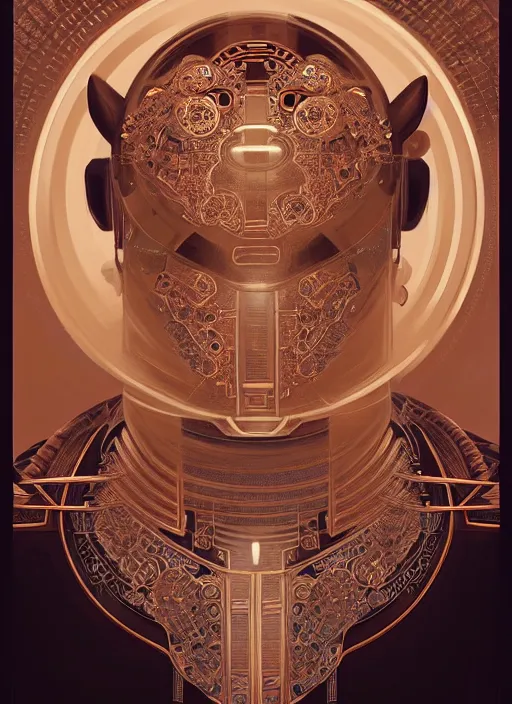 Image similar to symmetry!! portrait of a machine robot, machine face, decorated with chinese opera motifs, intricate, elegant, highly detailed, digital painting, artstation, concept art, smooth, sharp focus, illustration, art by artgerm and greg rutkowski and alphonse mucha, 8 k