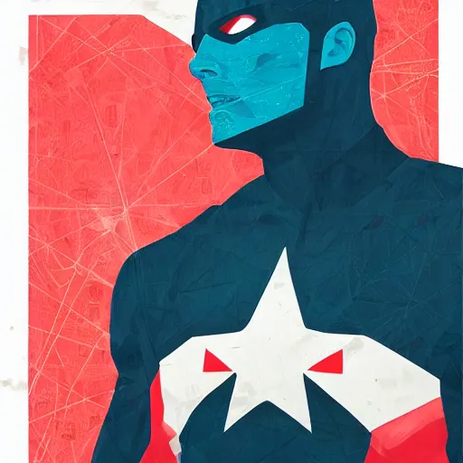 Image similar to Captain America profile picture by Sachin Teng, asymmetrical, Organic Painting , Matte Painting, geometric shapes, hard edges, graffiti, street art:2 by Sachin Teng:4