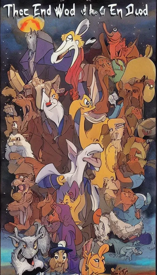 Prompt: the end of the world, by don bluth