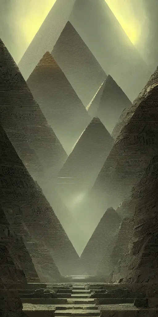 Image similar to derek surreal rutkowski pyramids perfect lucid dream perfect zabrocki k egyptian ancient gods artgerm symmetry!! greg egypt 4 composition green lush a very lighting in detailed dreamlike