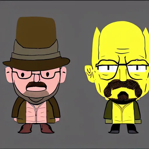 Image similar to walter white in the style of little nightmares