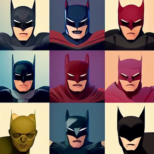 Image similar to face icon stylized minimalist batman : the animated series, loftis, cory behance hd by jesper ejsing, by rhads, makoto shinkai and lois van baarle, ilya kuvshinov, rossdraws global illumination