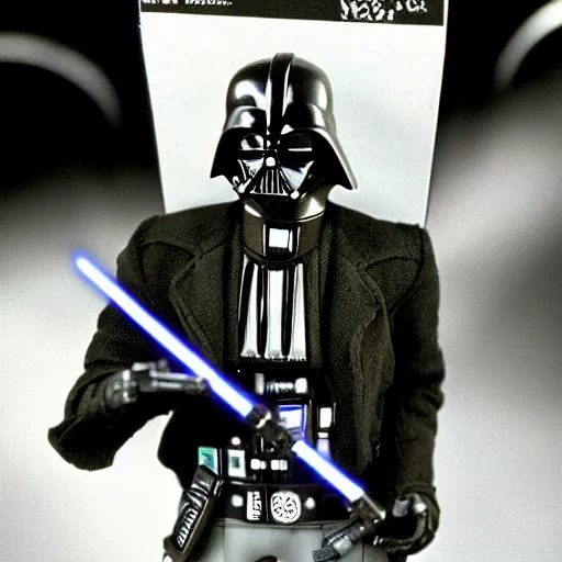 Image similar to Tom Waits as a Star Wars action figure from the 1980s