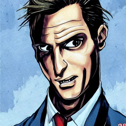 Prompt: anime Patrick Bateman, detailed