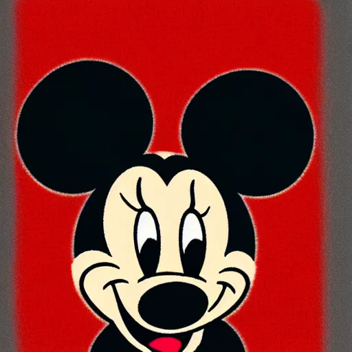 Prompt: minnie mouse einstein portrait