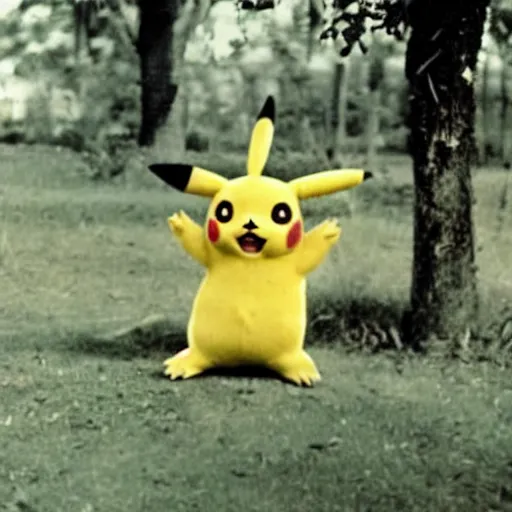 Prompt: 1970s Portrait Photograph of a Pikachu in Vietnam war