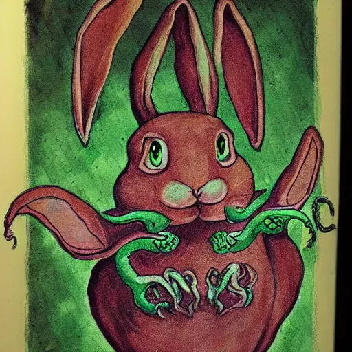 Image similar to rabbit cthulhu