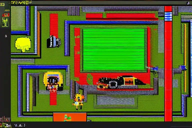 Prompt: advanced lawnmower simulator for the zx spectrum and other 8 - bit home computers