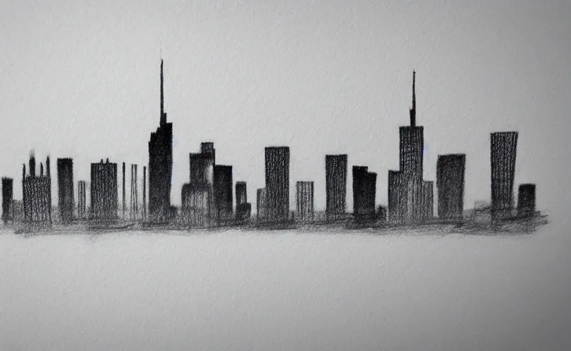 Image similar to minimalist drawing of frankfurt skyline