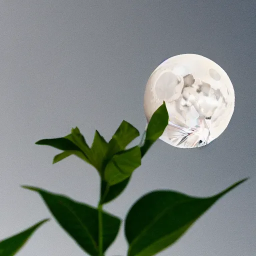 Image similar to a flower looking like the moon