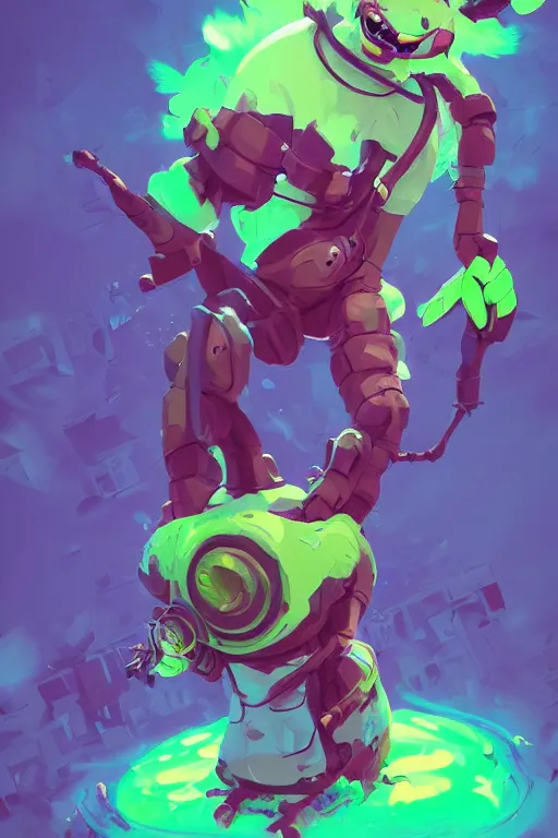 Prompt: 3 d render creature graffiti nature micro world fluo, art gta 5 cover, official fanart behance hd artstation by jesper ejsing, by rhads, makoto shinkai and lois van baarle, ilya kuvshinov, ossdraws